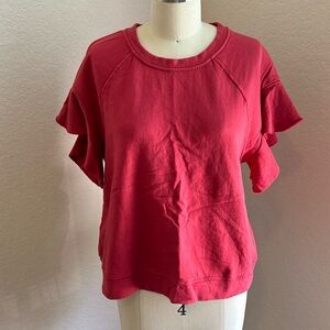 Anthropologie short sleeve sweatshirt